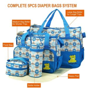 Baby Large Diaper Bag Set 5pcs