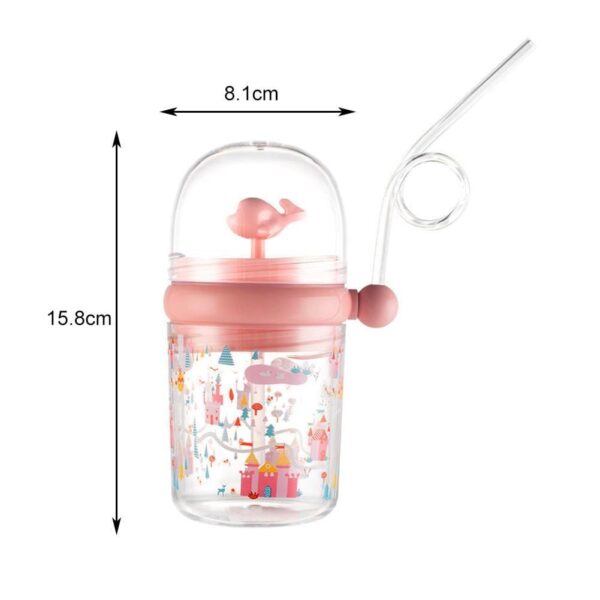 Cartoon Feeding Bottles With Straws