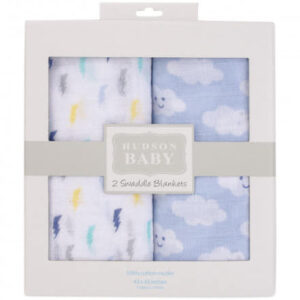 Hudson Baby Swaddle Blanket Pack of 2 Pcs