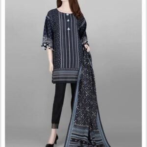 UNSTITCHED PRINTED SAYA LAWN 3-PIECE